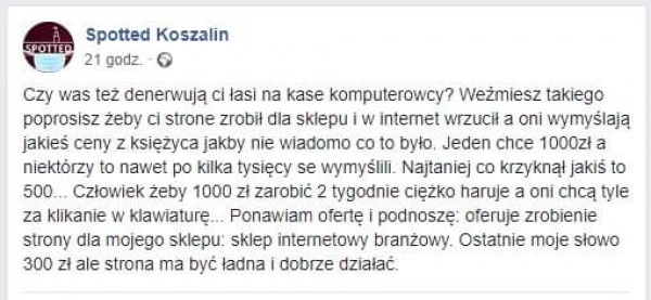 Kiedy szukam kogoś kto zrobi ładnie szatę graficzną 