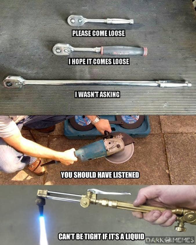Jebane śruby (╯ ͠° ͟ʖ ͡°)╯┻━┻