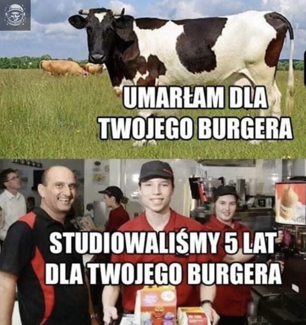 z bekonem, żeby zginęły dwa zwierzęta