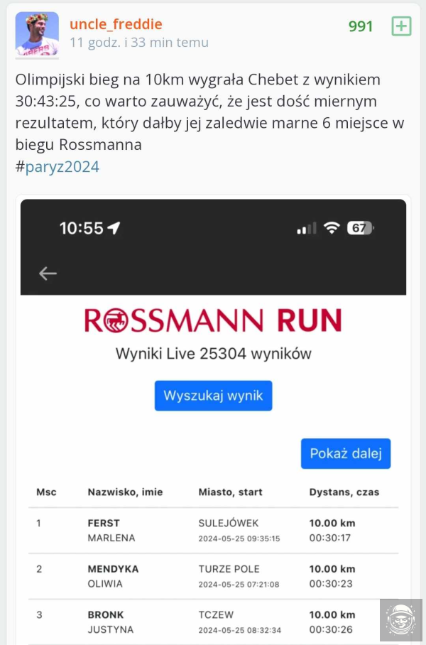 no tak, Rossmann to fabryka olimpijczyków xD
