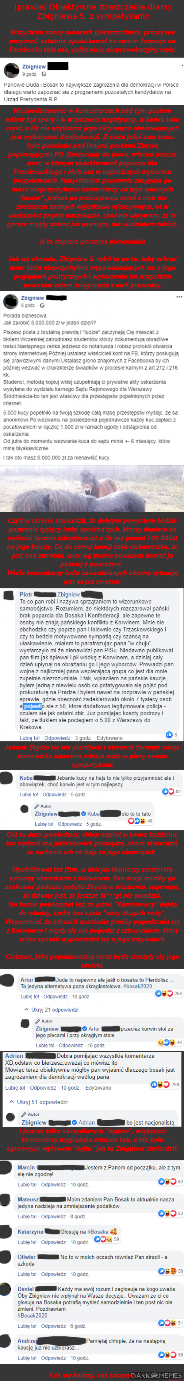 Zbysio zbierał na kaucje
