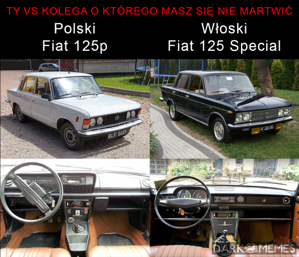 Arcydzieło motoryzacji, a obok jakiś włoski sedan