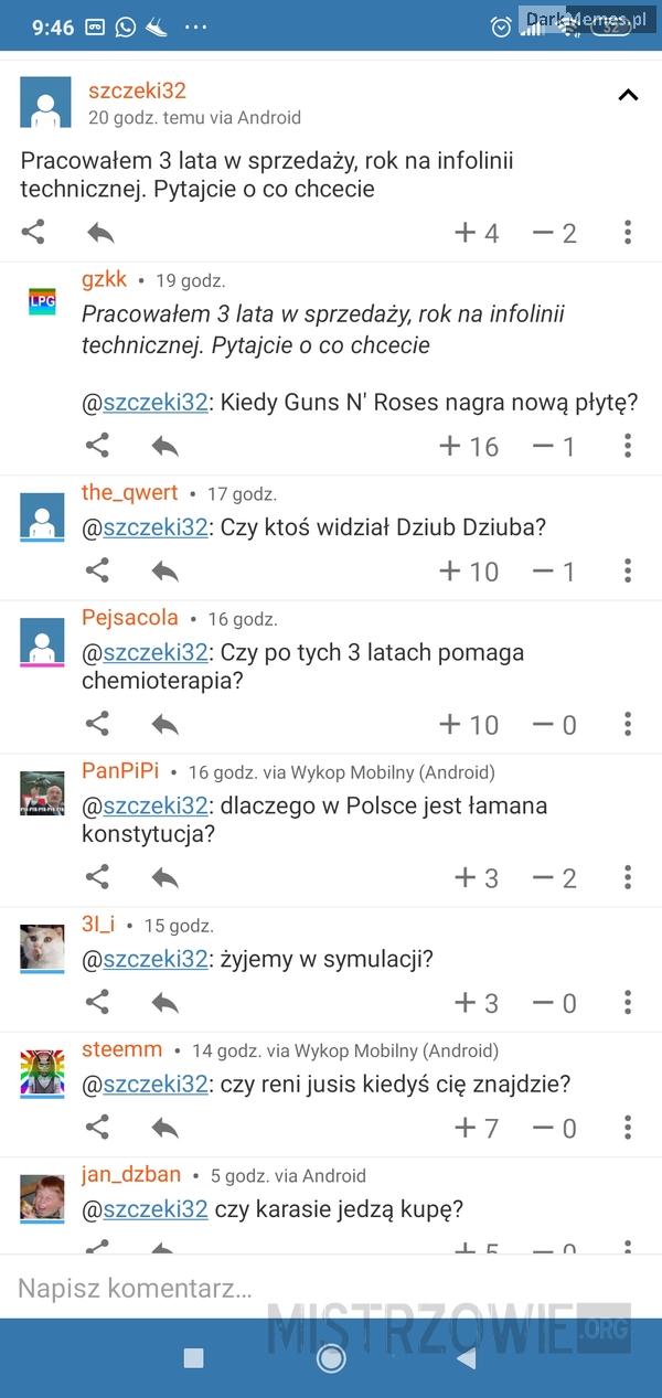 Kiedy po pracy na call center myślisz, 